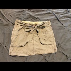Khaki/tan skirt with matching belt